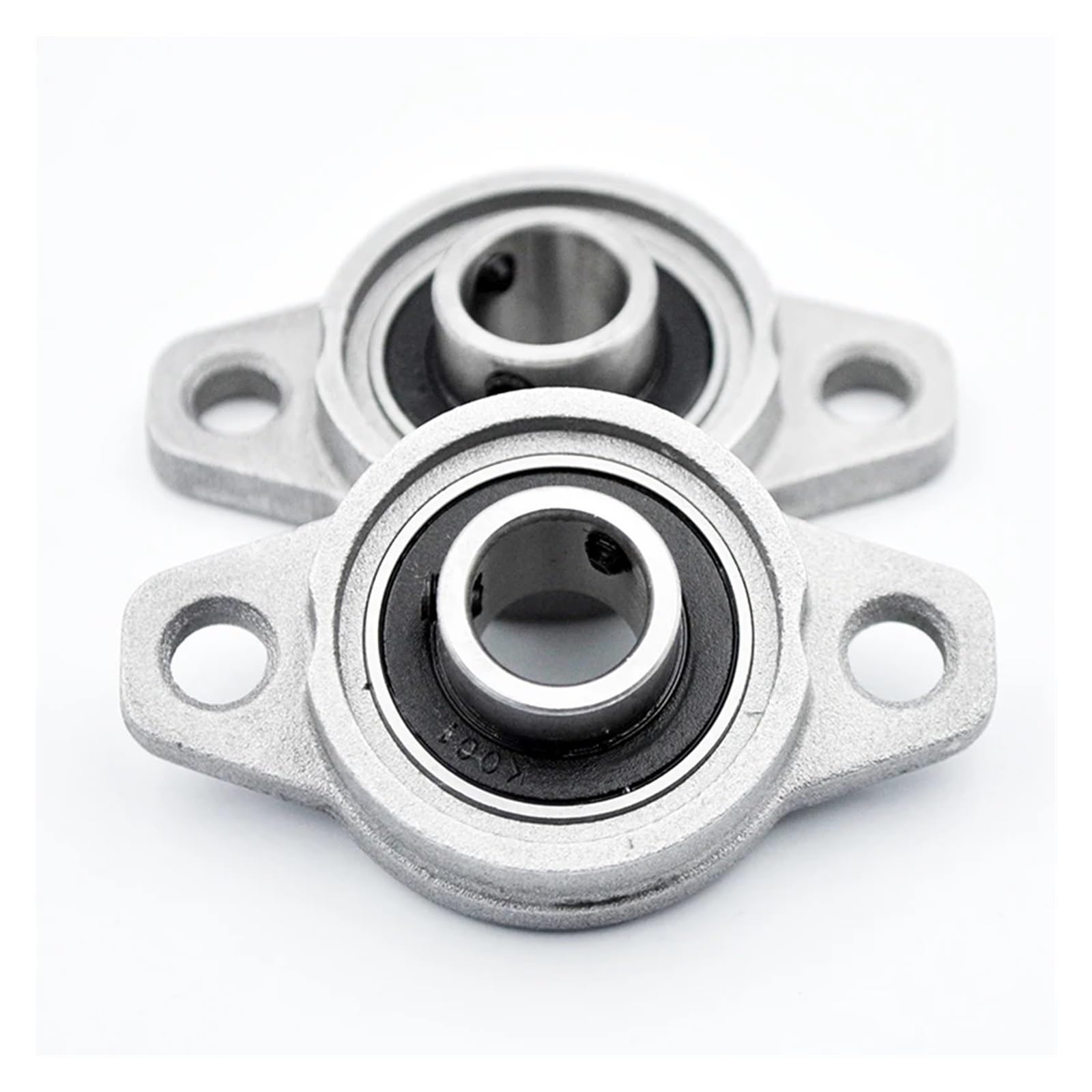 Stehlager-Kugellager, KFL001 Lager Zinklegierung Stehlager Bohrung Innendurchmesser 12 mm Mini Kleine Lager mit Gehäuse(2Pcs)