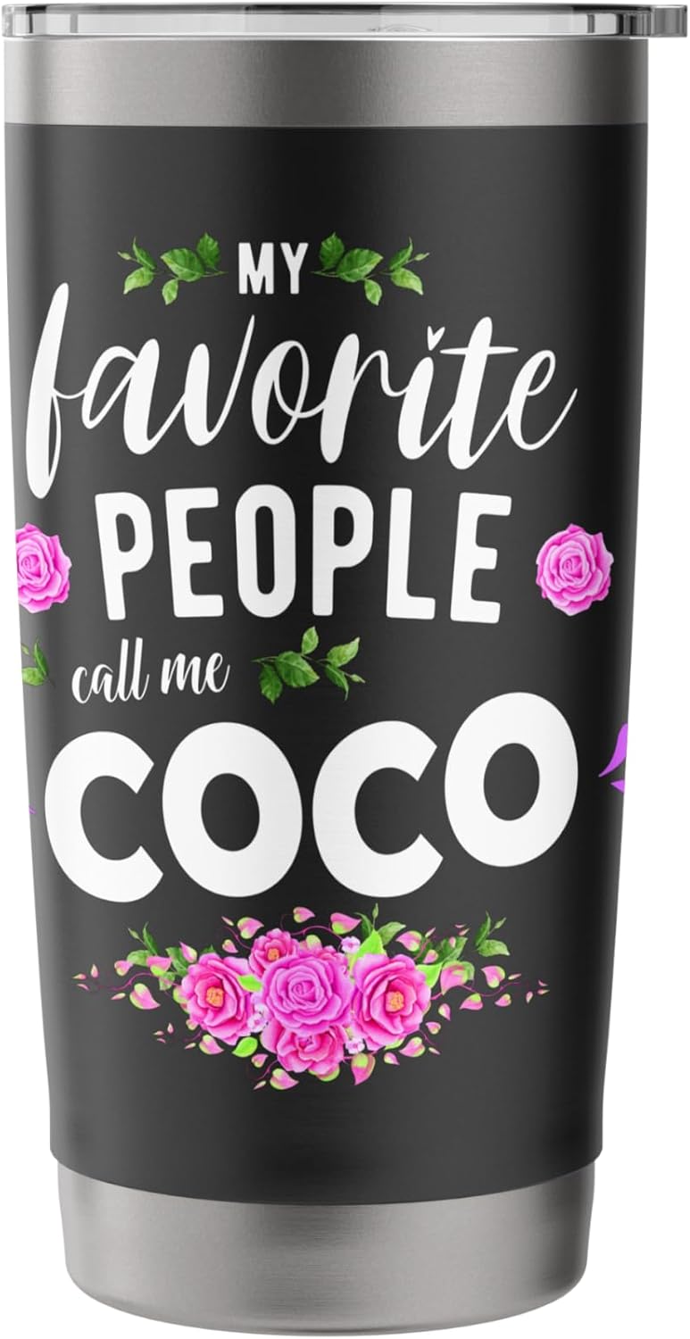 My Favorite People Call Me Coco Grandma Stainless Steel Insulated Tumbler - Image 3