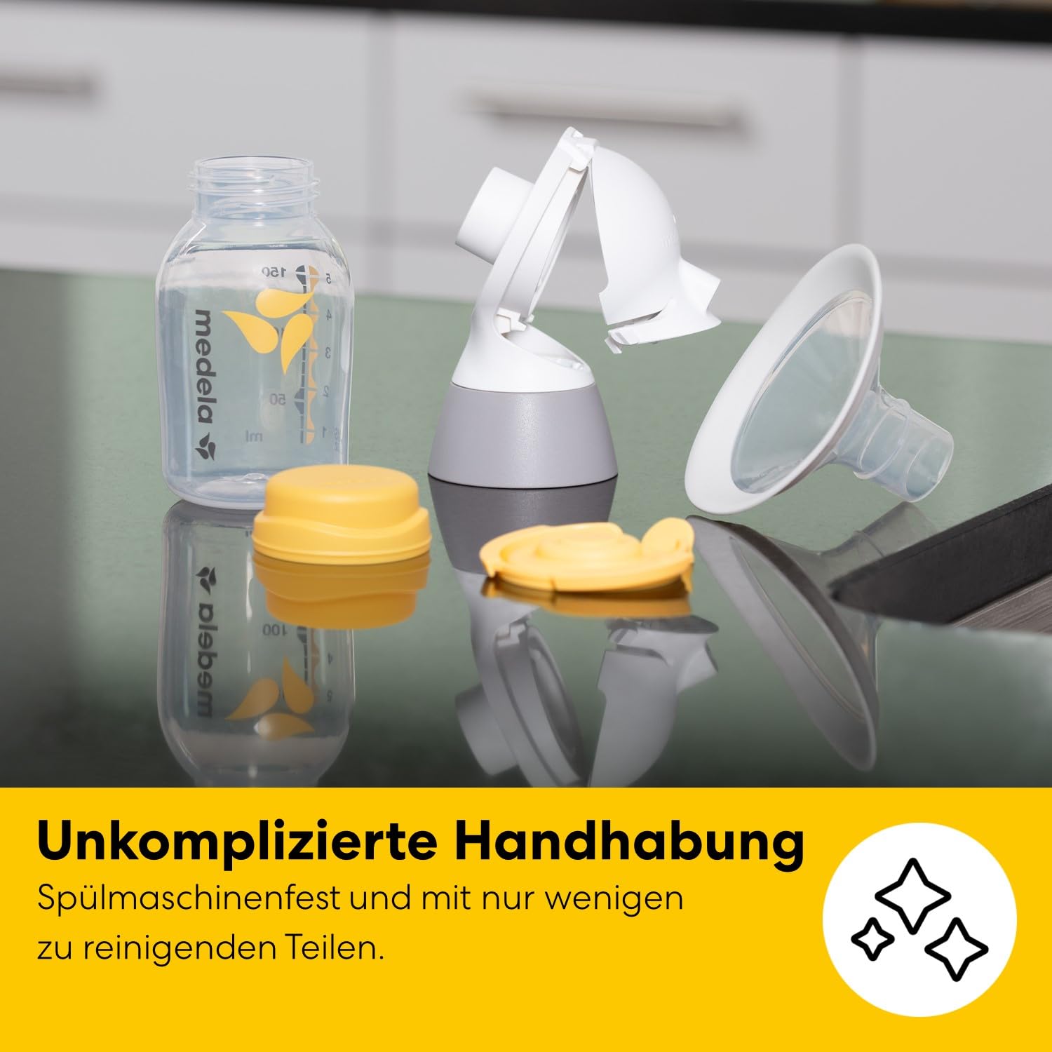 Medela Freestyle Mini Classic Doppelmilchpumpe mit wiederaufladbarem Akku.