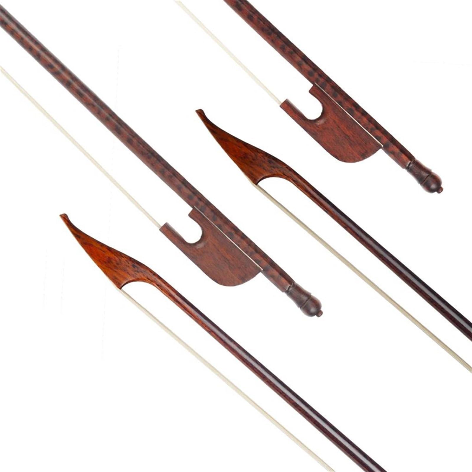 Arco De Violín 2 Piezas De Exquisitos Arcos De Madera De Serpiente De Crin Blanca Arcos De Violín 4/4 Adecuados Para Jugadores