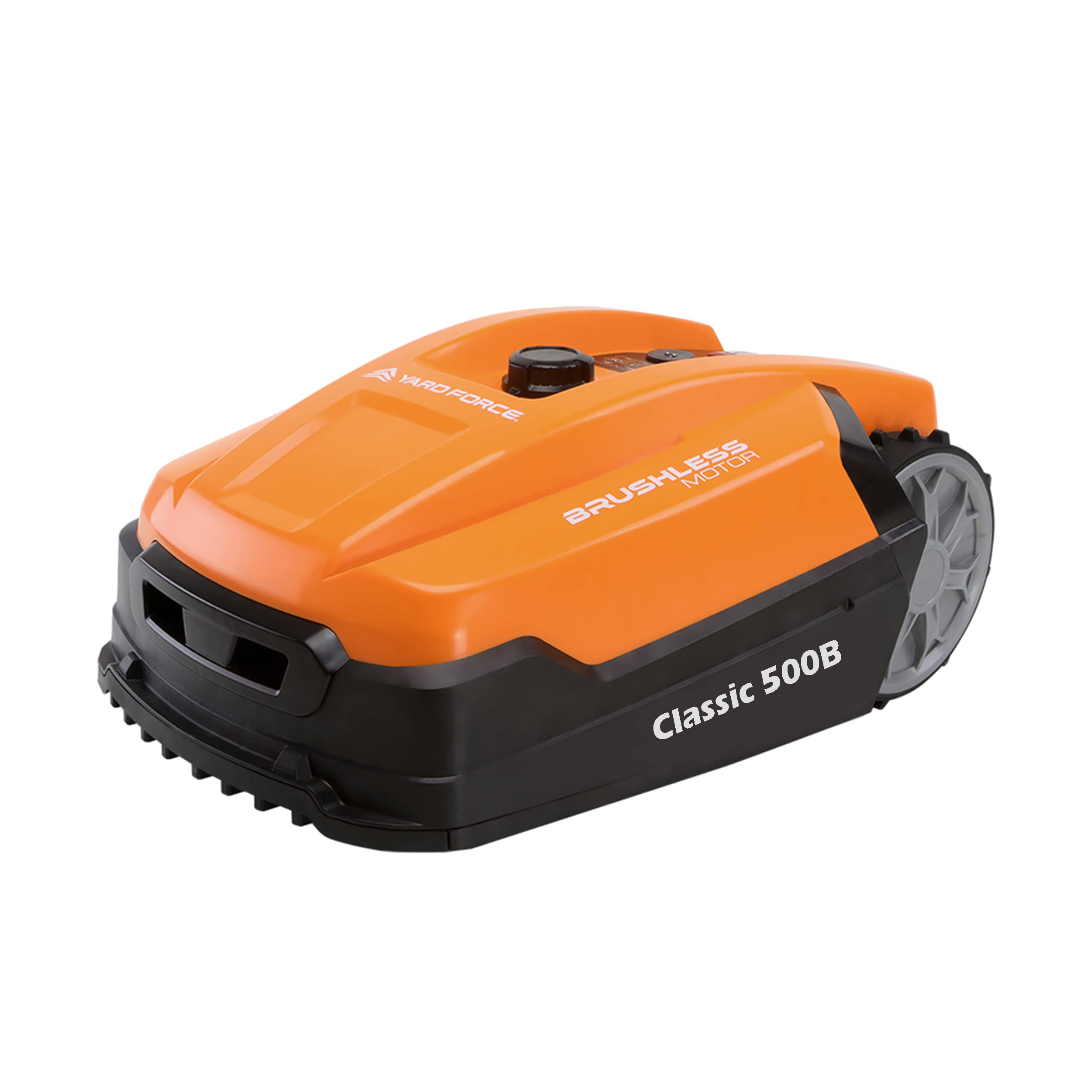 Yard Force Robot Tondeuse Classic 500B - avec Bluetooth, Jardin jusqu'à 500 m², Noir/Orange