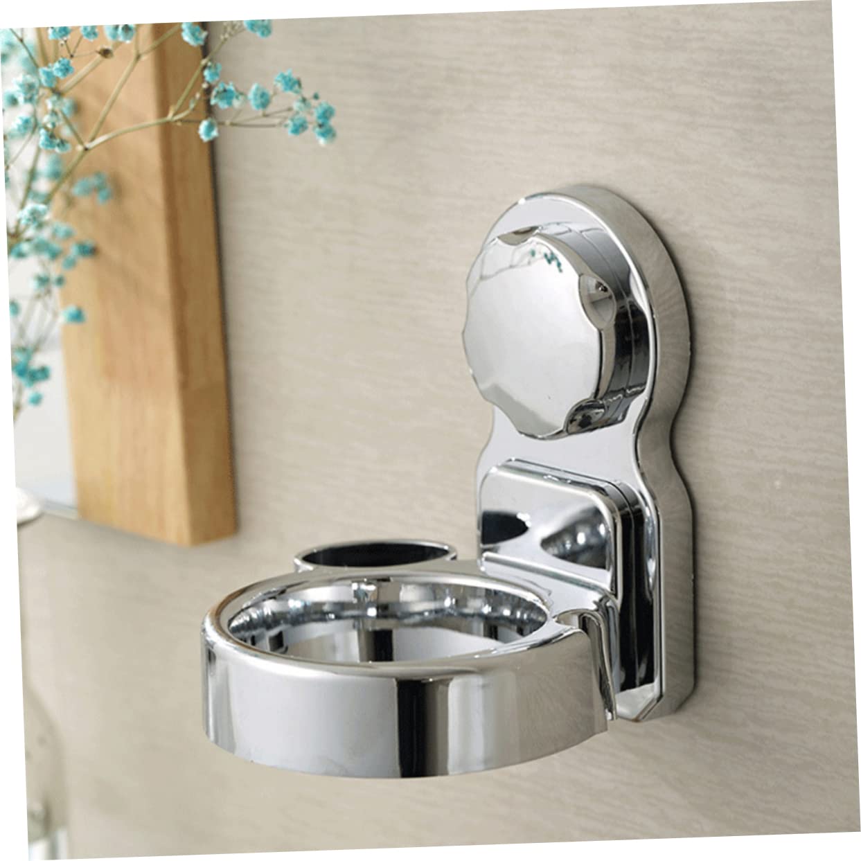 TOPBATHY 2pezzi Supporto Per Asciugacapelli Da Parete Inossidabile Organizzatore Multifunzionale Senza Foratura Per Bagno Soluzione Pratica Per Riporre Phon e Accessori Facile Installazione