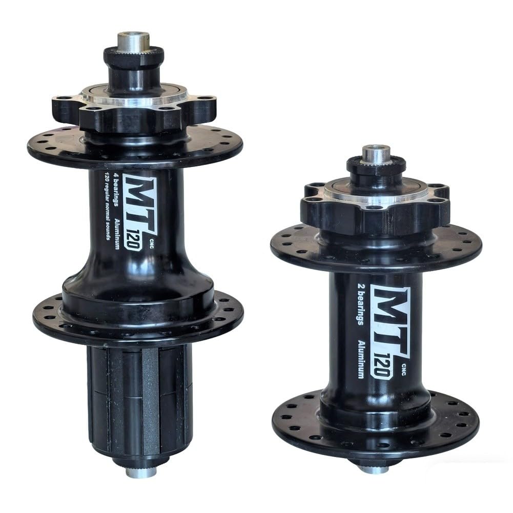 Set mozzo per bici anteriore 100 mm posteriore 135 mm sgancio rapido 28/32H cuscinetti sigillati 6 bulloni disco per HG 11/12 velocità in lega di alluminio nero