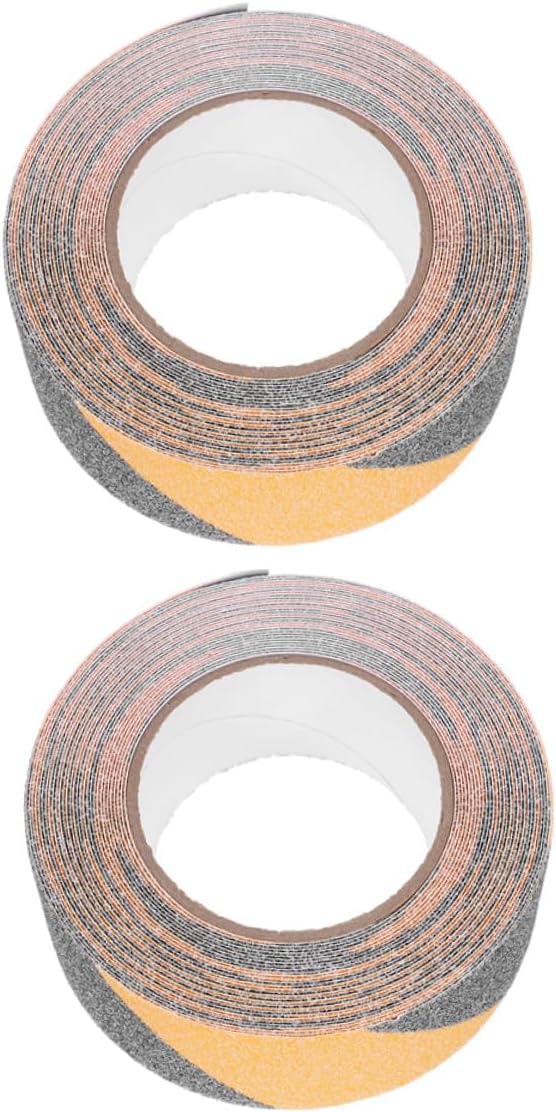 SEWACC 2 Rolls Non-slip Grip Tape for Stairs, High Traction Pvc Safety Caution Tape 10m X 50mm, Anti-skid Strips for Indoor and Outdoor Floor Steps