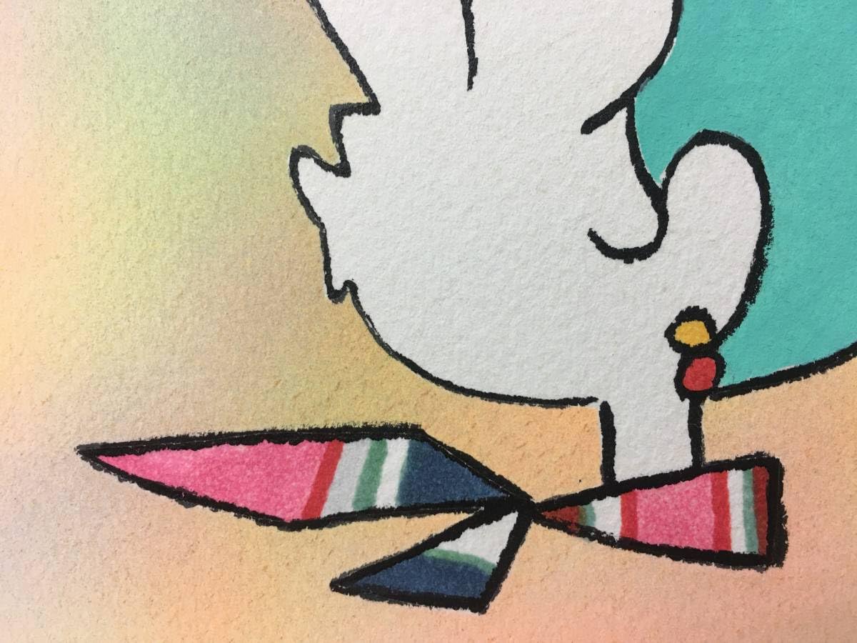 漫画家　はらたいら　モンローちゃん　ペン画　直筆肉筆画　サイン　額装品 漫画家 はらたいら モンローちゃん ペン画 直筆肉筆画 サイン