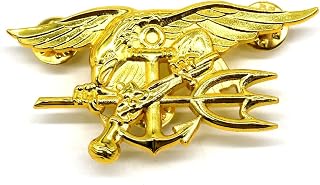 US WWII Seal Trident Badge Insignia Pin Gold