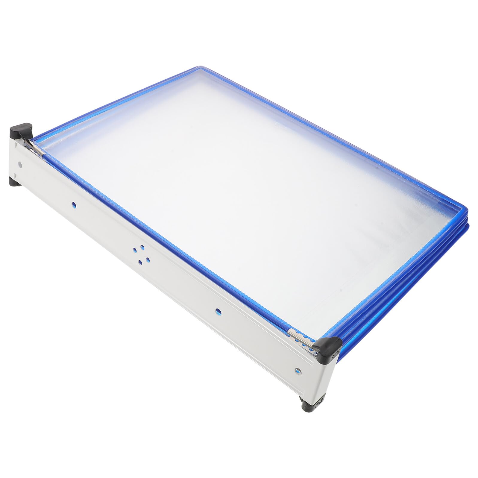 Organizador de Pared de Referencia A4 de 5 Paneles Azul | 10 Bolsillos, Doble Cara, Hierro y Pvc, Acceso Fácil en Oficina y Reuniones