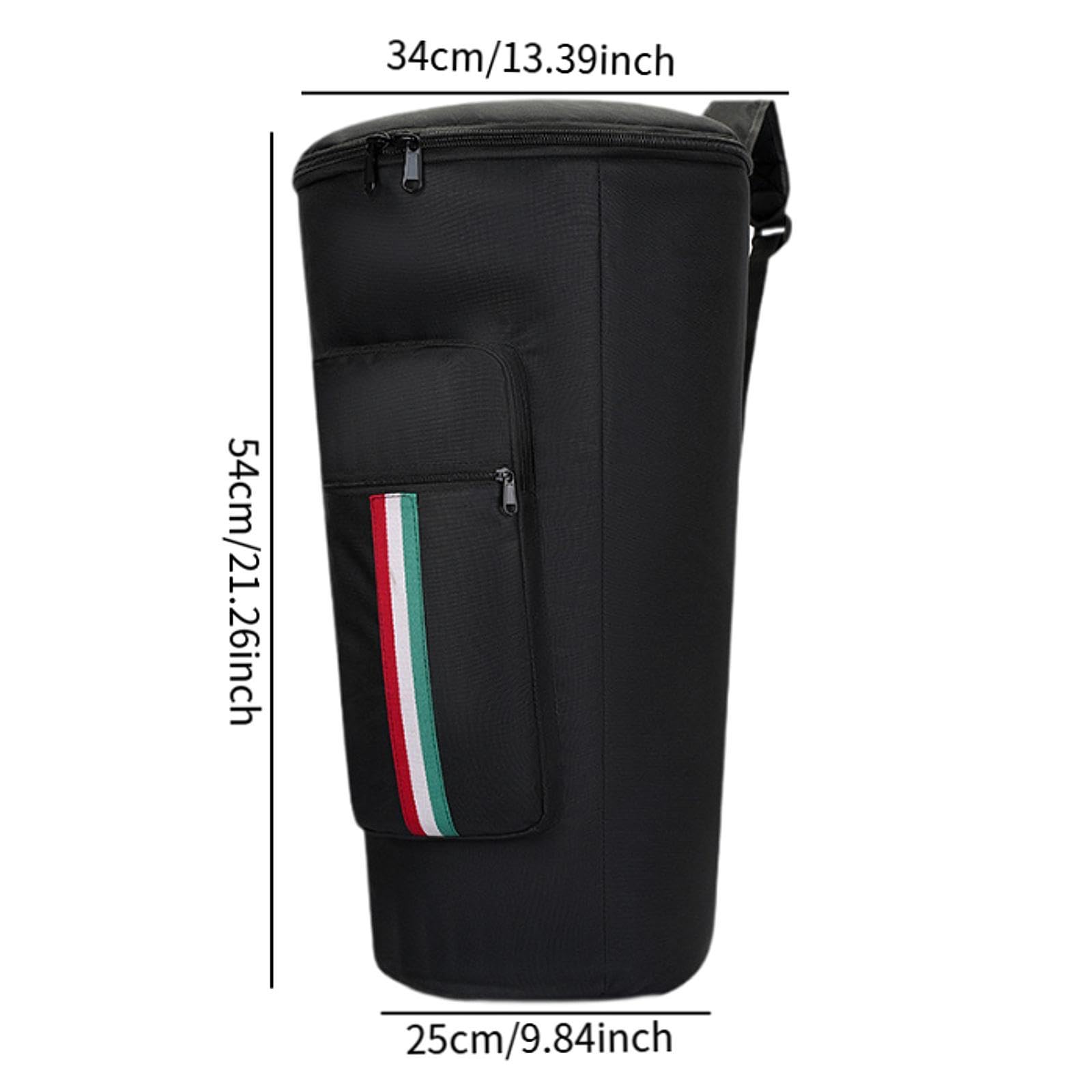 Qianly Estuche para djembé, mochila de transporte para tambores africanos, correa acolchada, 10 Inch