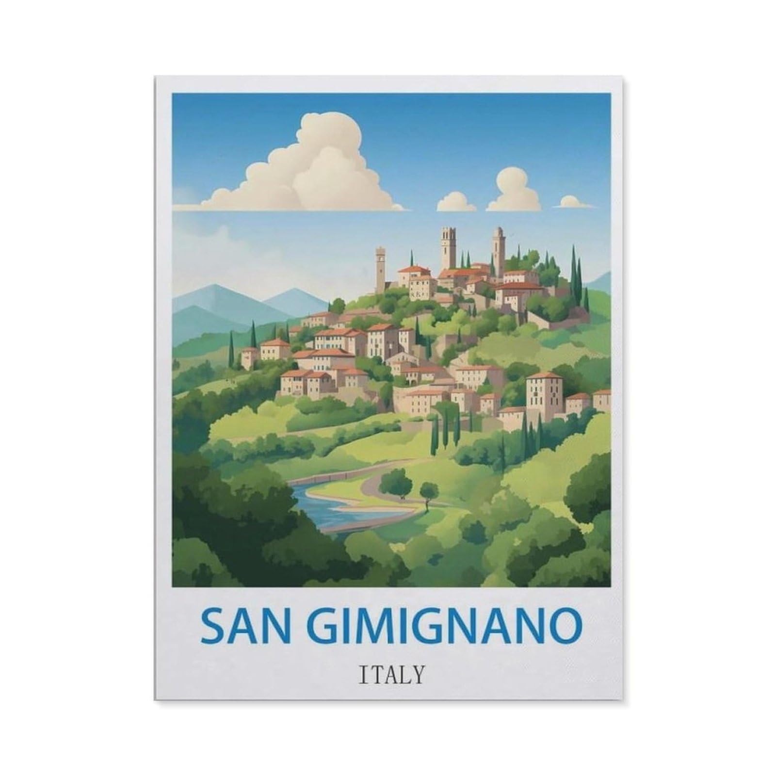 BEAYODKP 5D Diamond Painting Set ，San Gimignano Italy