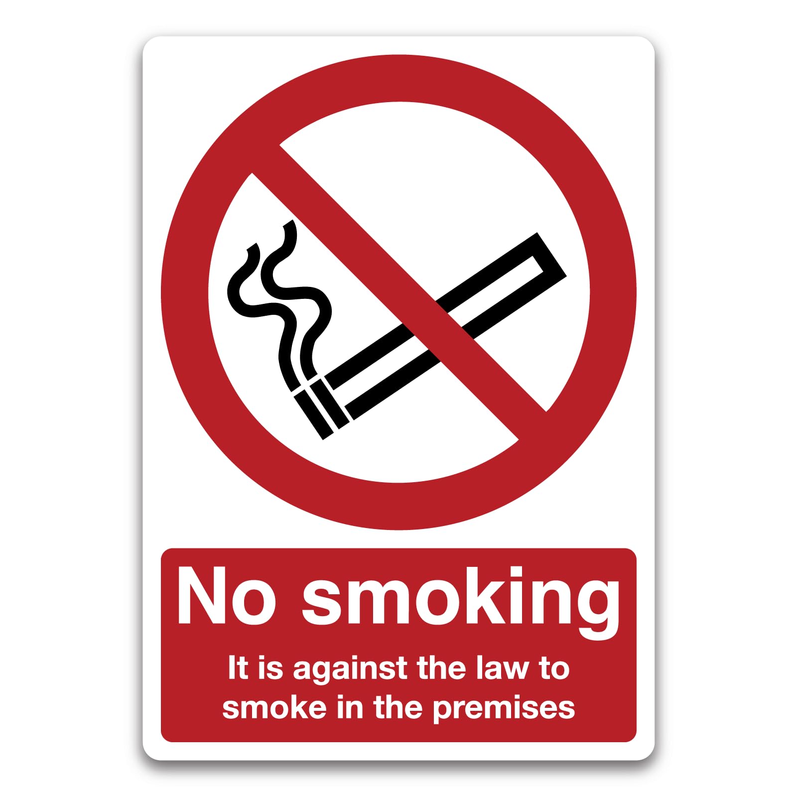 No smoking it is against the law to smoke in these premises sign Metal Tin Sign 8 x 12 inch for Industrial & Commercial
