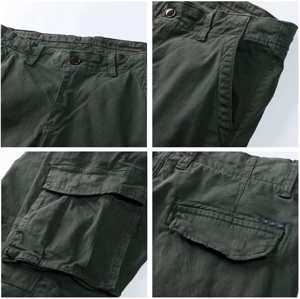 Mens Tactical Pants Multiple Pocket Military Cargo Pants Slim Fat Cargos Trousers