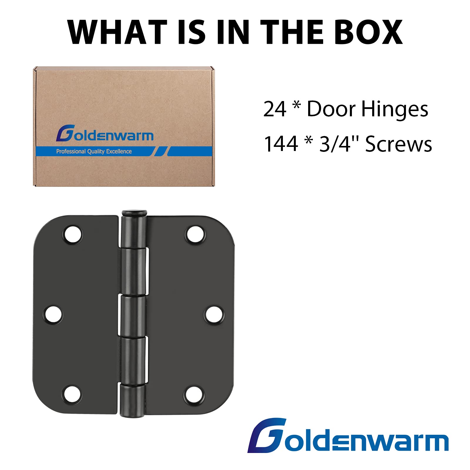 Buy (Removable Pin) 24 Pieces 3.5in Matte Black Door Hinges Lubricant