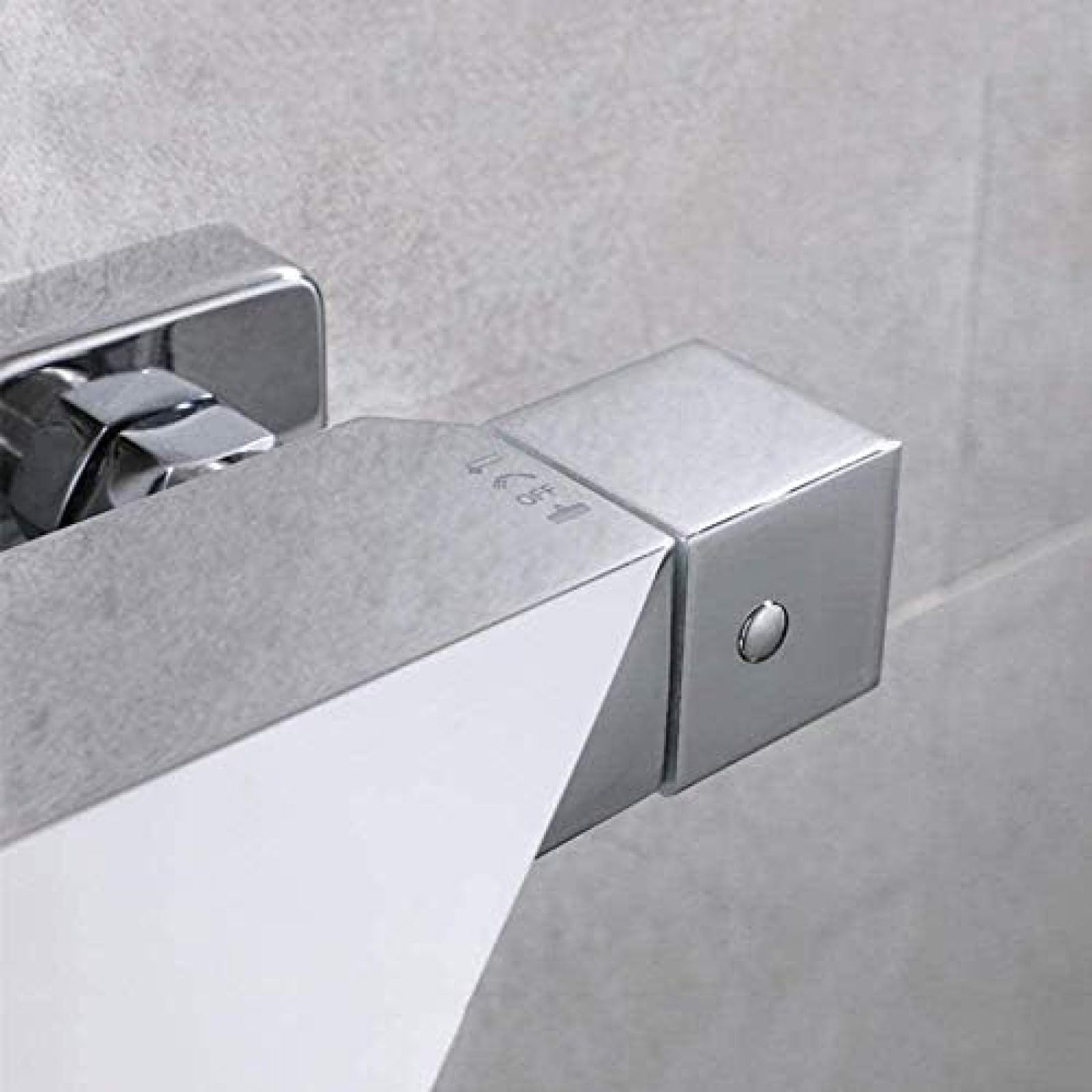 Miscelatore termostatico per Vasca da Bagno Rubinetti per Vasca da Bagno Set Miscelatore per Vasca a Parete Miscelatore per Vasca a Cascata con soffione e Set di Tubi Flessibili-Nero-B,Misc