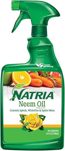 Natria Spray de Aceite de Neem para Plantas, Control Orgánico de Plagas y Enfermedades, 24 onzas, Listo para Usar