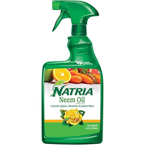Natria Neem Oil Spray for Gardening - Ready-to-Use - Pest Control & Disease Control - Use for Houseplants and Home Gardens - 24 oz Bottle