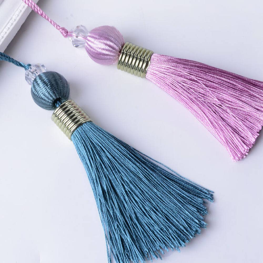 Lot de 2 Pompons en Soie pour Rideaux, Accessoires de Couture, Pompons Simples, pendentifs pour clés, décoration d'intérieur, Couleur Auburn, Prix 2 pièces