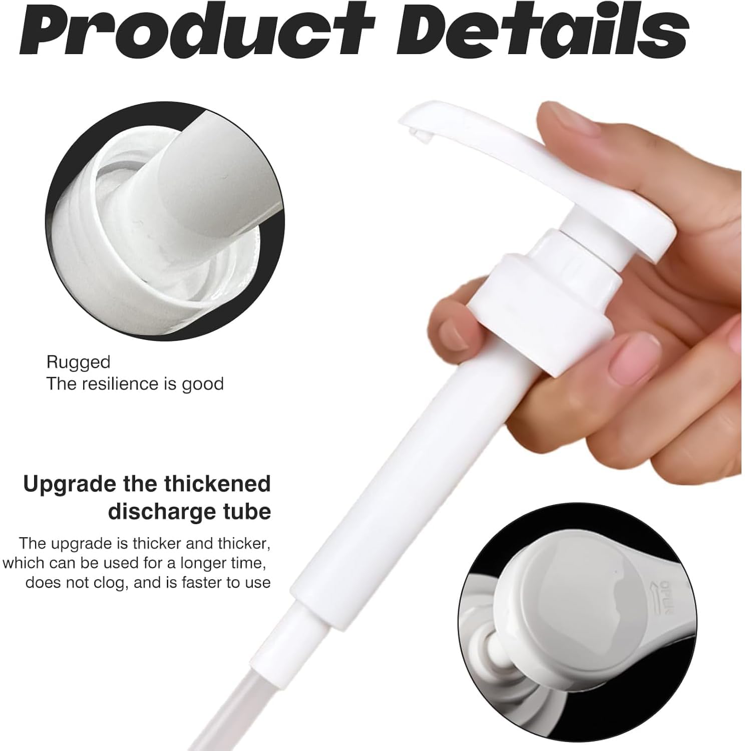 Set da 2 dosatori a pompa per sciroppi, con testina e raccordo riutilizzabili per bottiglie di vetro Monin da 700 ml (in plastica) per caffè e cucina