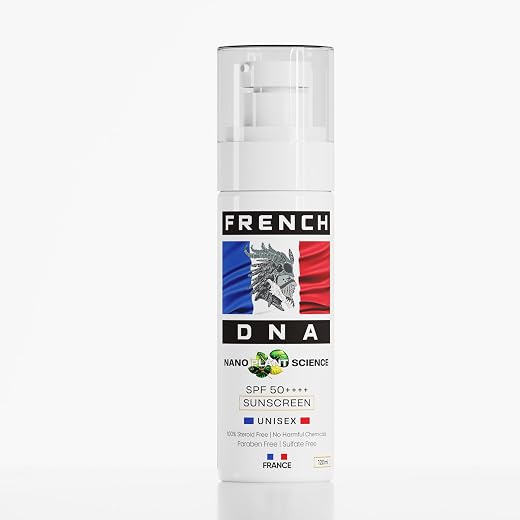 French DNA Glow+ Dewy Sunscreen Gel | Broad Spectrum SPF 50+ PA++++ | UVA/B & Blue Light Protection | Anti-Pollution Facto...