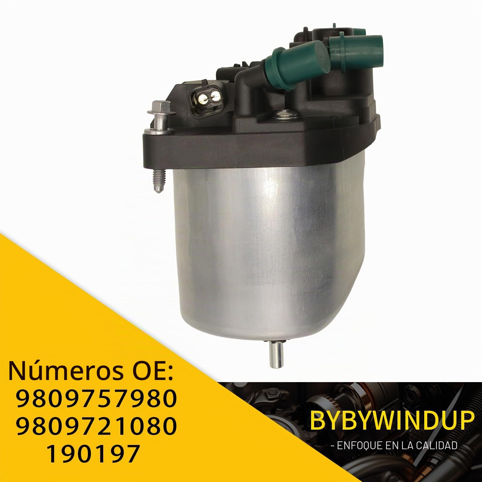 Filtro de combustible compatible con Berlingo C3 II C4 Picasso 207 208 301 308 3008 508 Repuesto para 9809721080 1906.E6