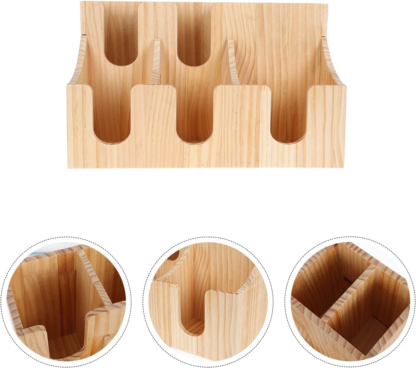 1 pz per Stand Cup Paper Desktop Usa e getta Pratico Ristorante Tazze di stoccaggio in legno Organizzatore Coperchio Dispenser Caffè Mensola Titolare Negozio di tessuti Vano Paglia