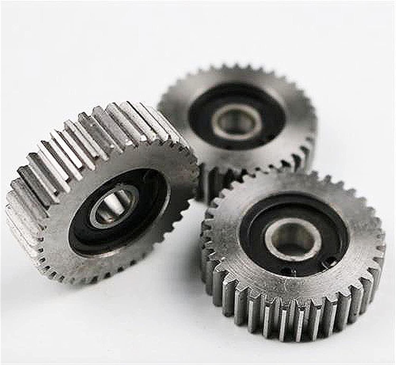 Ritzelradsatz,Ritzel Motorgetriebe, Metallritzel-Motorradsatz Ersatzteile, Motorritzel 3 Teile/LOS Durchmesser: 47,5 mm 36 Zähne - Dicke: 12 mm Stahlgetriebe for Elektrofahrzeuge