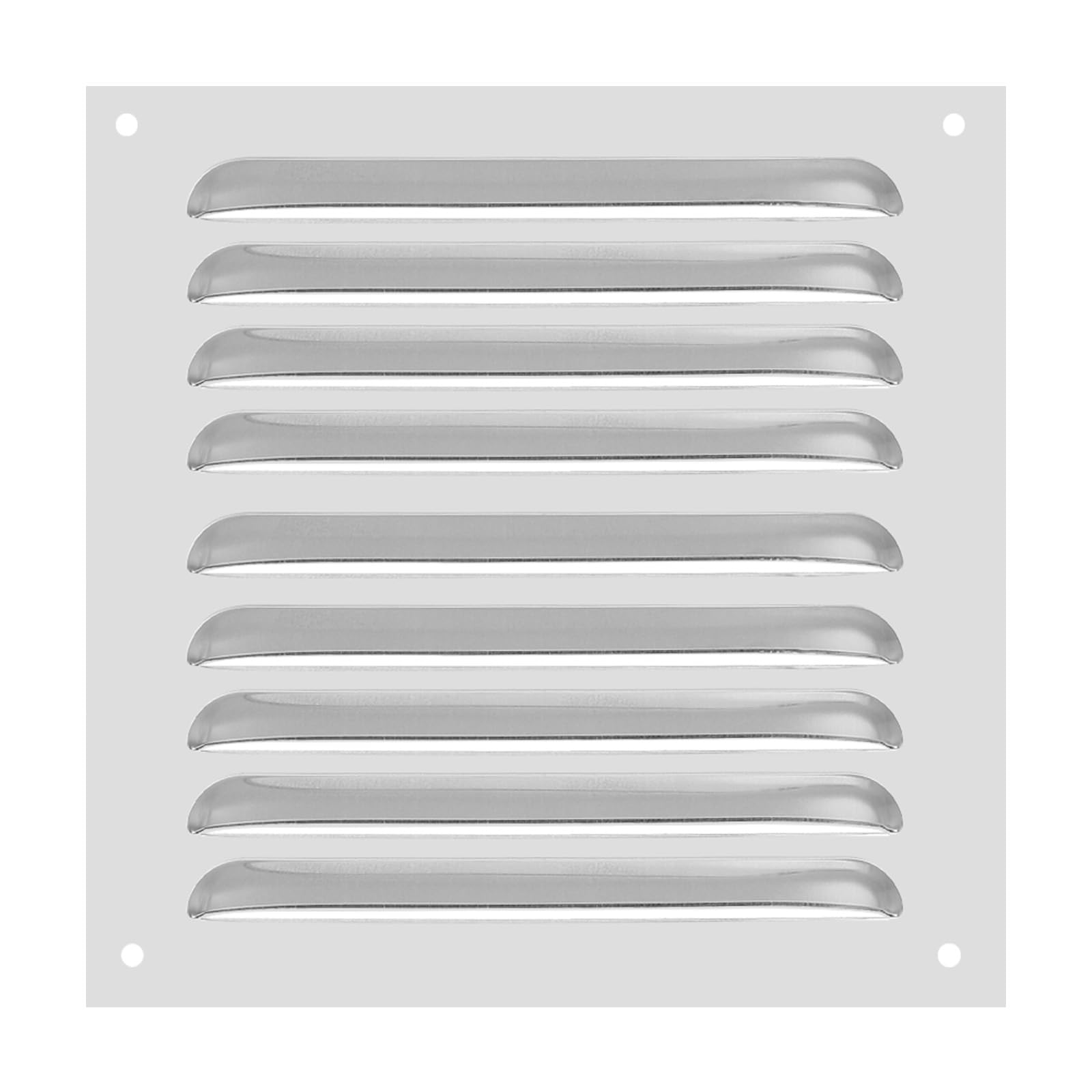 PATIKIL 10 x 10 Inch Aluminum Vent Cover, Screen Air Grille Ventilation Cover HVAC Louvered Grill for Home Kitchen Fireplace Bathroom Wall Ceiling, Silver Tone