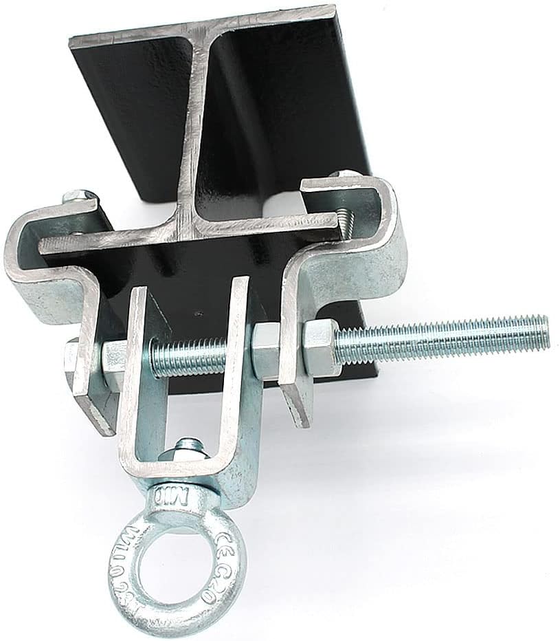 I-Beam Heavy Bag Hanger; Steel Beam Clamp for Heavy Bag. Suitable for I-beams with Bottom Width 4" 10cm~7.5" 19cm; Can Withstand 450 Lbs of Gravity