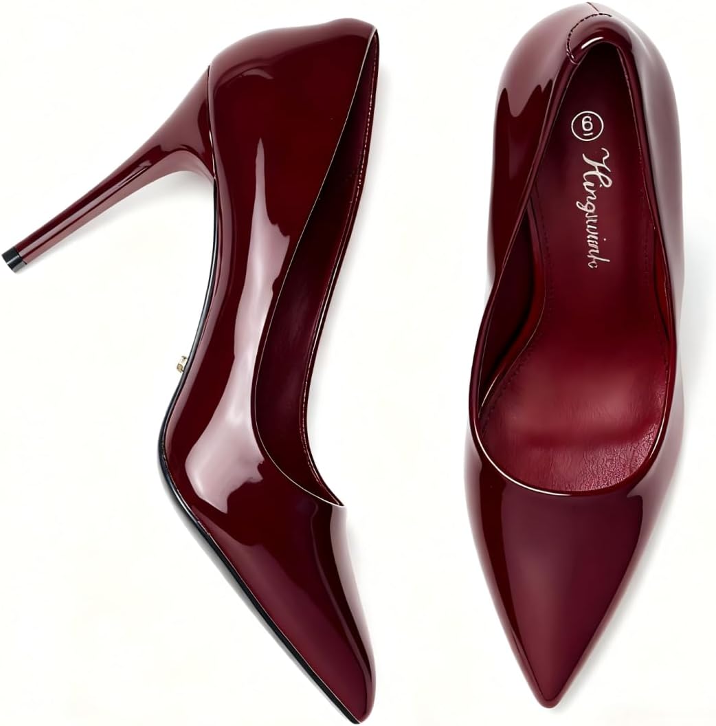 Womens High Heels 4 Inch Closed Pointed Toe Pumps Stiletto Heels for Women Dress Sexy Wedding Pumps - Image 3