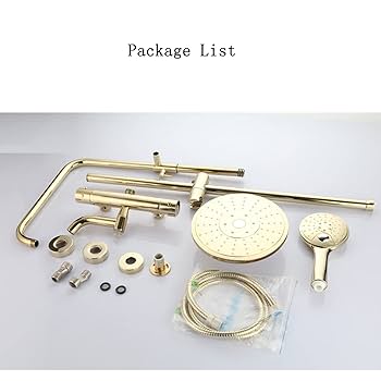 Handheld showerd Rain Mixer Shower with Thermostat Brass