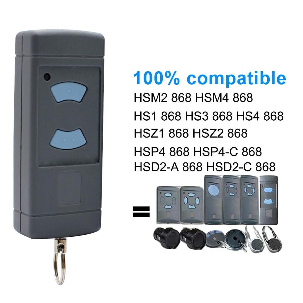Handzender voor Hörmann BS Bisecur HSE1 - HSE2 - HSE4-868-BS - HS1 - HS4 - HS5 - HSS4 - HSP4 - HSD2-868-BS