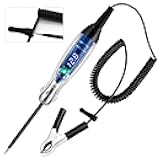 Automotive Test Light 3-60V DC Digital LED Circuit Tester, Heavy Duty Light Tester with Voltmeter, Auto Bidirectional Voltage Tester Electric Test Pen