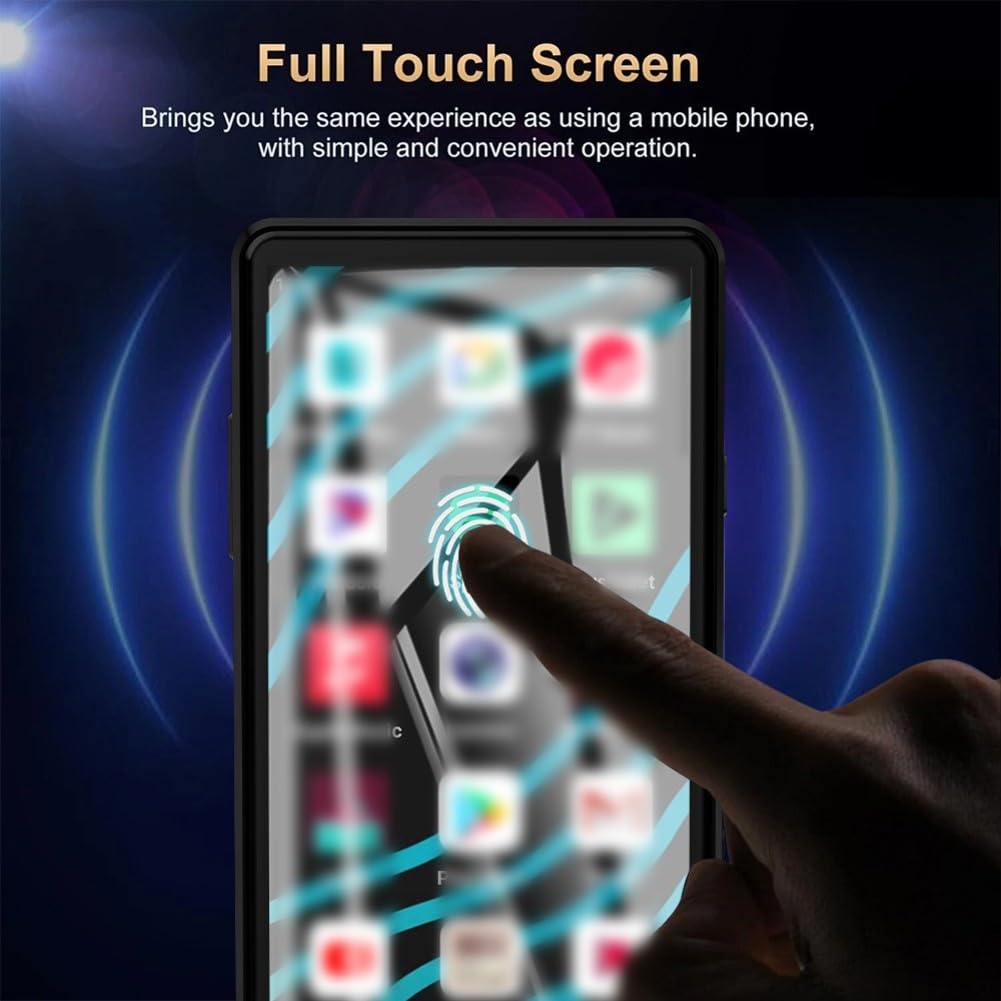 Reproductor multimedia digital portátil de 64 GB, pantalla de 5 pulgadas, WiFi y Bluetooth 5.0, audio y vídeo multiformato
