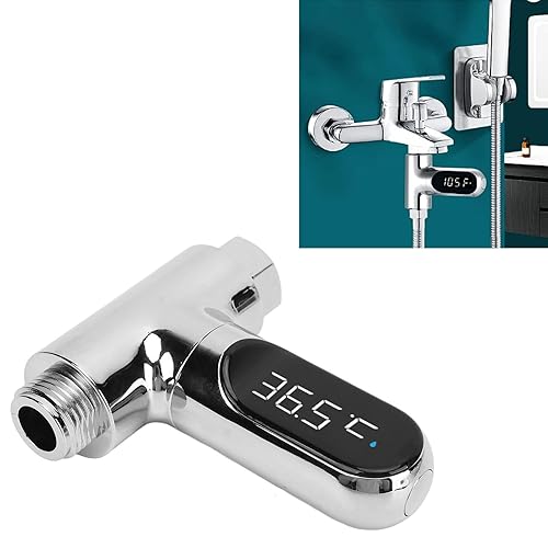 Miniatura 9 de Termómetro de ducha, termómetro digital LED de baño con sensor de temperatura de alta precisión y pantalla giratoria de 360 grados para el hogar,