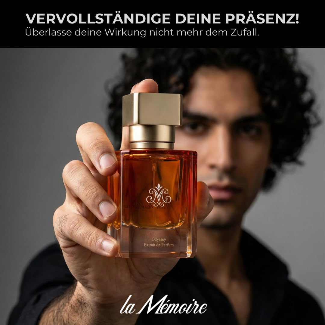Odyssey Extrait de Parfum Herren - Langanhaltend, Intensiv, Hochwertige Box in Lederoptik - Qualitative Duftöle - Parfum Geschenk für Männer - Parfüm Herren Made in Germany - 50ML
