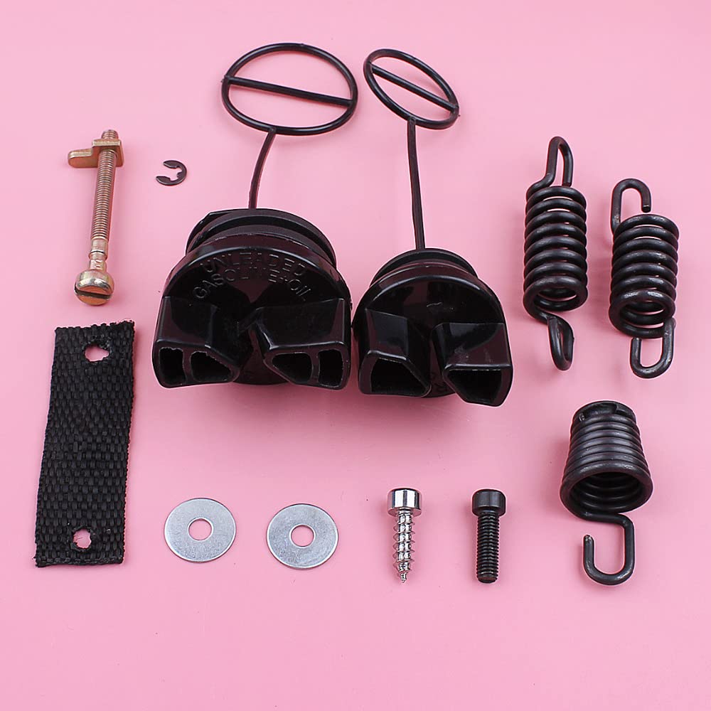 Juego de resortes de choque AV for P 350 351, tapa de tanque de combustible, ajustador de cadena, tensor, bujía, motosierra, repuesto de repuesto