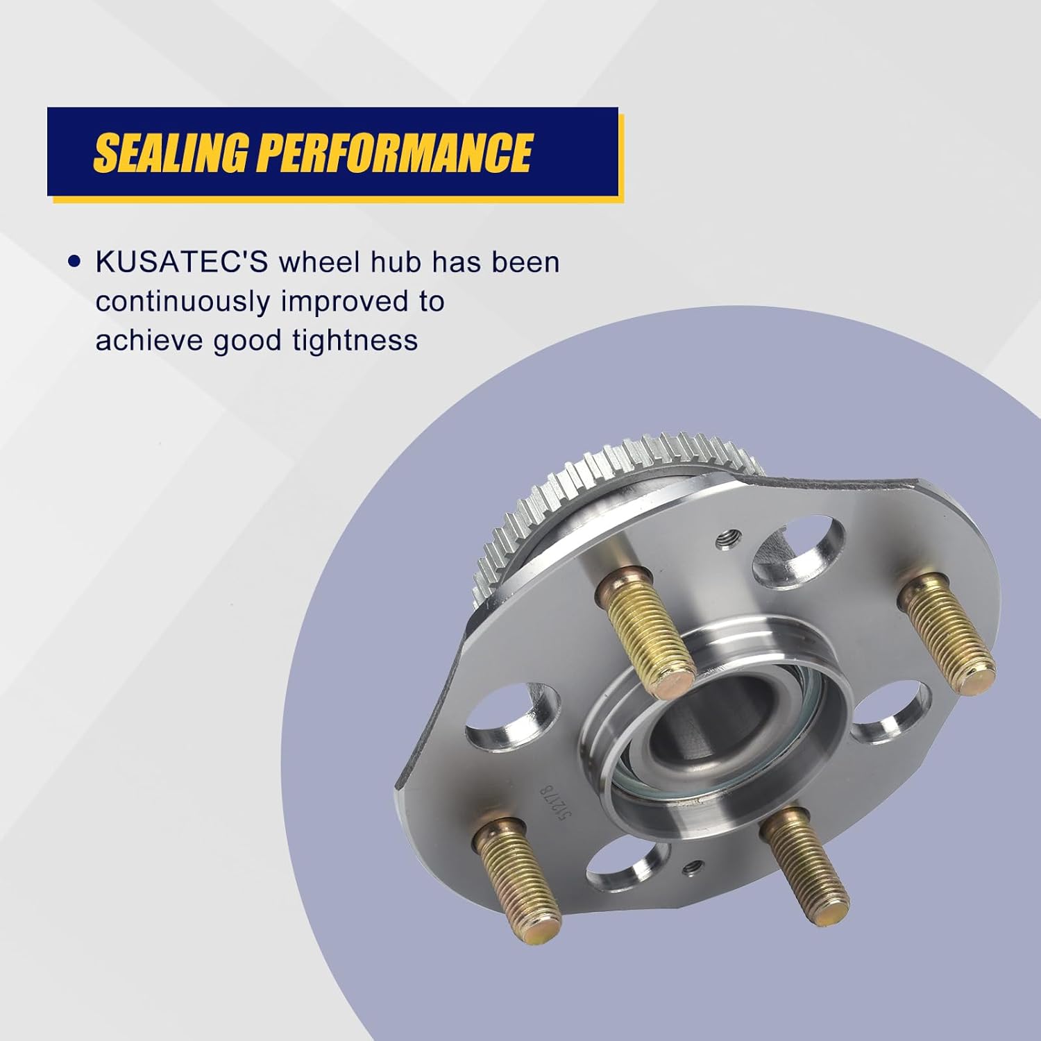 KUSATEC 512178 Rear Wheel Bearing and Hub Assembly Compatible with 1998 1999 2000 2001 2002 Honda Accord 4-Wheel Disc Brakes 2.3L - Image 5