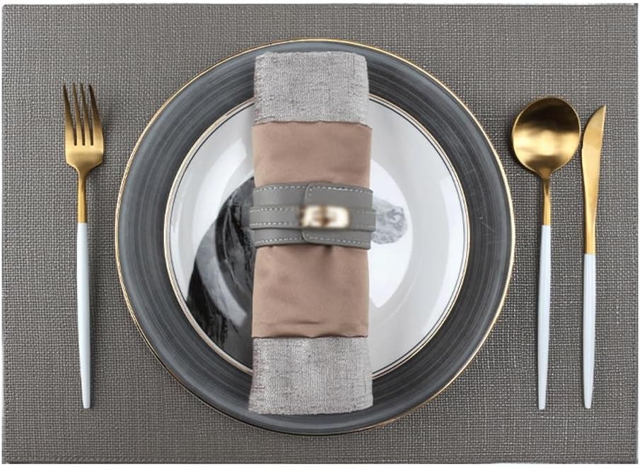 VIDI Washable Leather Placemat Table Mat Western Plate Dining