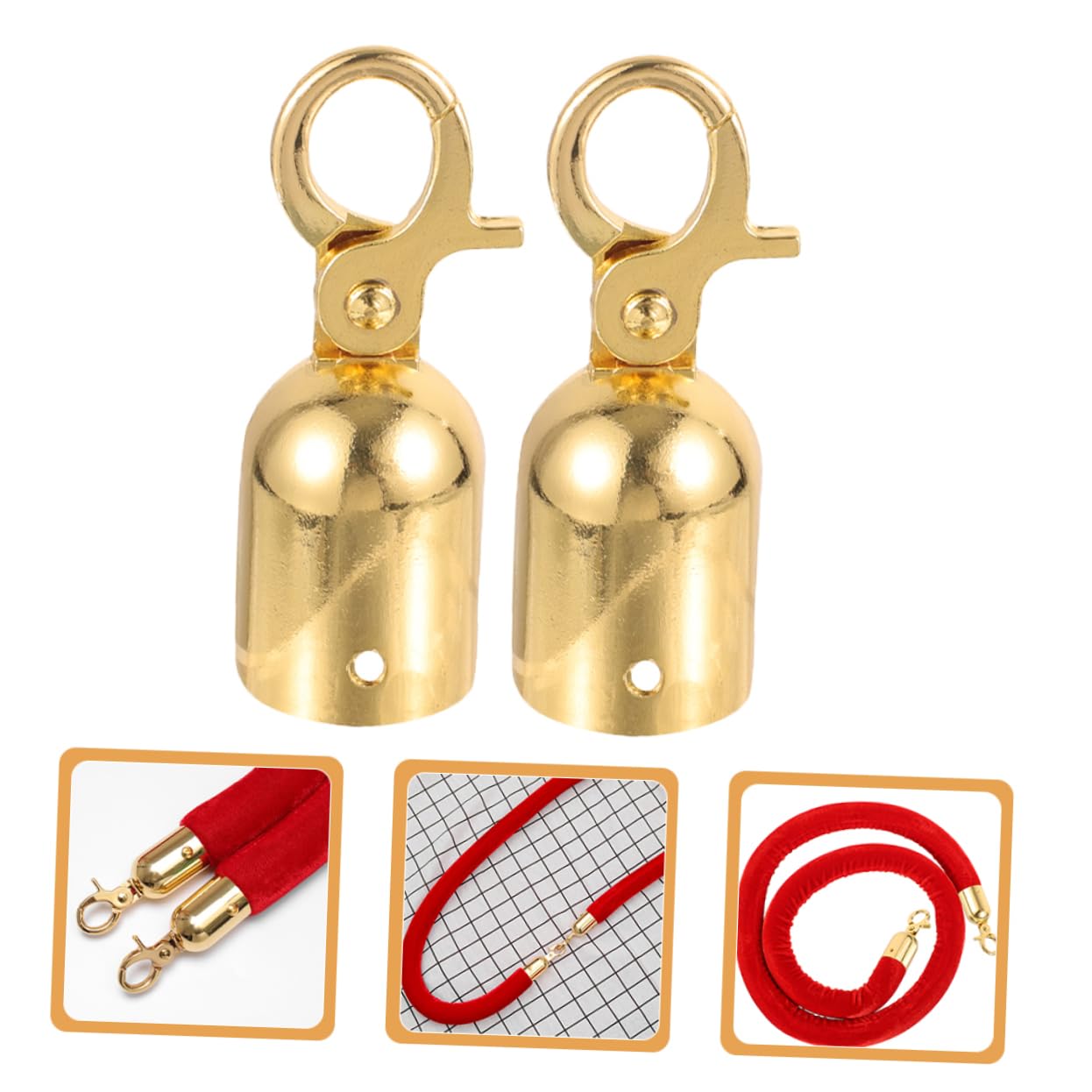 WOONEKY 2pcs Rope End Caps Decking Rope Stainless Steel End Tip Caps for Lanyards Outdoor Use