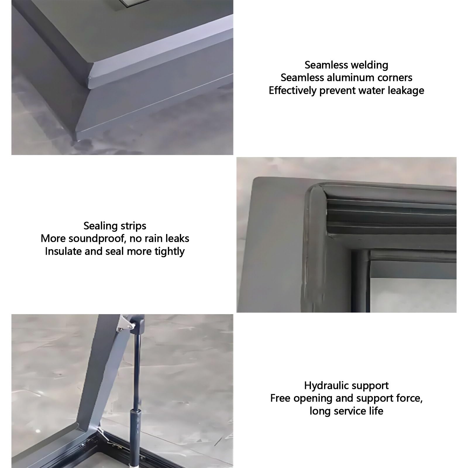 Rejilla de ventilación de techo para exteriores con cubierta de tragaluz, ventana de ventilación de sótano, tapa de acceso al techo de aleación de aluminio, resistente a la lluvia, puerta de acceso al