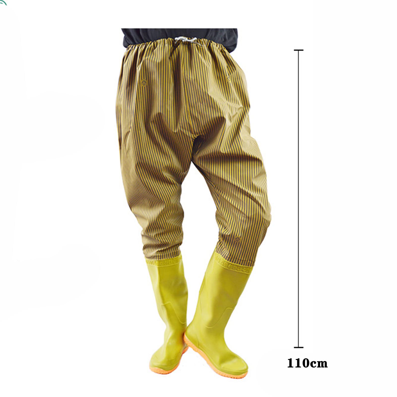 Stivali da Pesca Antipioggia Durevoli Impermeabili Pantaloni Trampoliere, 110 Cm Super Altezza Stivali in Gomma Traspirante Leggeri in PVC Trampolieri Stivali Pesca Antiscivolo
