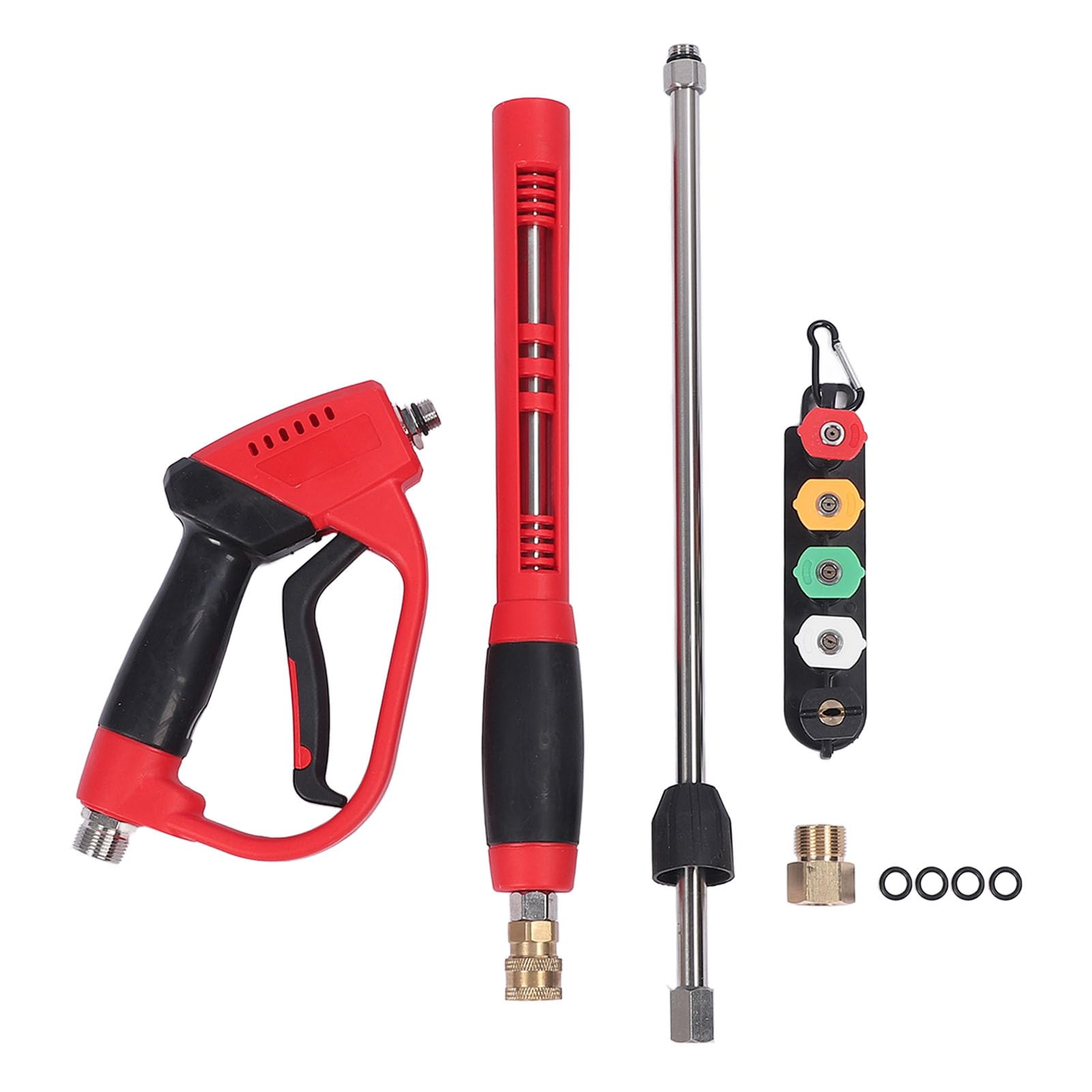 Kit Pistole Idropulitrice, Kit di Pulizia Flusso 5000 PSI 8GPM con Prolunga Bacchetta di Ricambio e Punte Ugelli, Ricambio per Idropulitrice Simpson, Accessorio per Pulizia Ad Alta Pressione