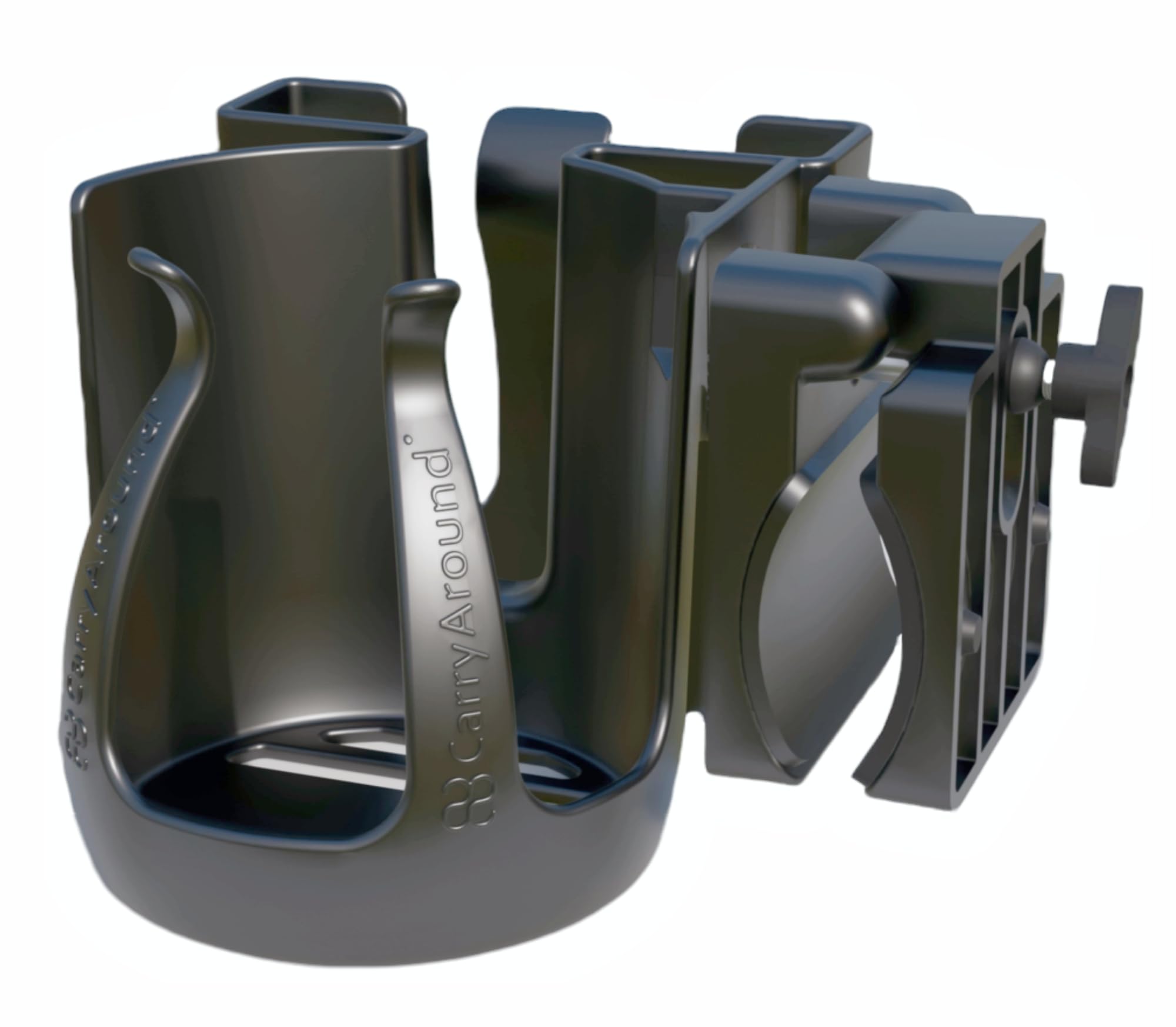 CarryAround, soporte para tazas de bebé, vasos, teléfono grande [fabricado en Reino Unido] por CarryAround, cochecito, cochecito, silla de ruedas, andador, café, biberón, construido para durar, fuerte