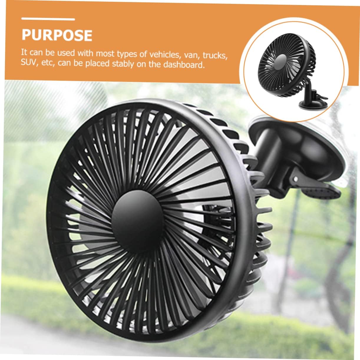 4pcs Car Cup Fan Usb Cooling Fan for Vehicles Compatible Easy Install Rotation for Cars Strollers and Home Use