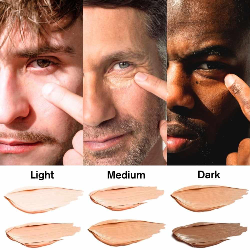 Herren Concealer Medium – 2er-Set Concealer Augenringe Männer MADE IN GERMANY – Für müde Augen & Hautunebenheiten – pflegend & ergiebig