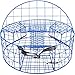 A1FISHER Heavy Duty Crab Pot Trap Pacific 3 Tunnel with 2 Doors(30''Dia-10''Tall) Crabbing Kit for Dungeness
