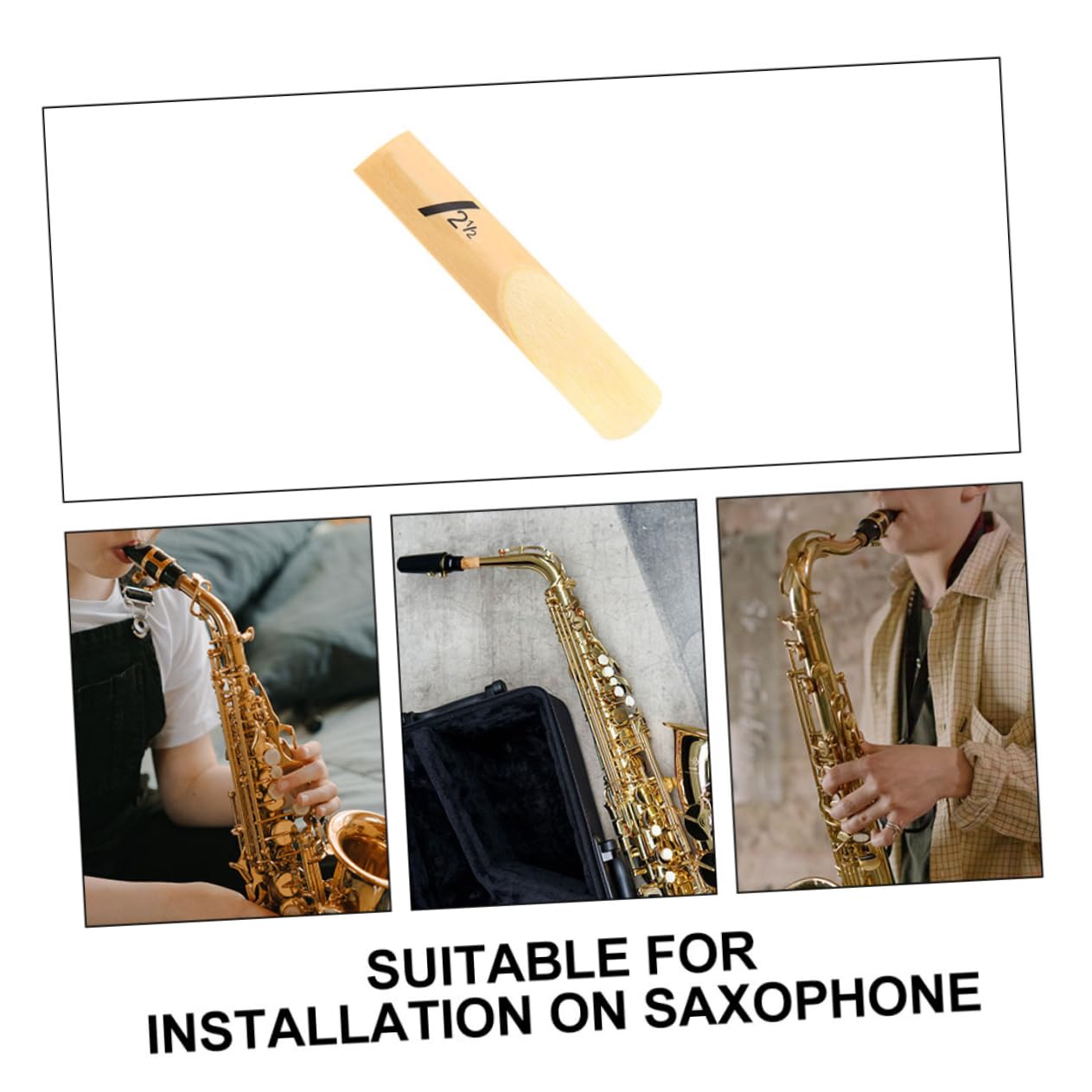Toddmomy 50 Piezas Cañas Para Saxofón Bemol Cañas De Repuesto Para Saxofón De Instrumentos Musicales Para Practicar y Tocar