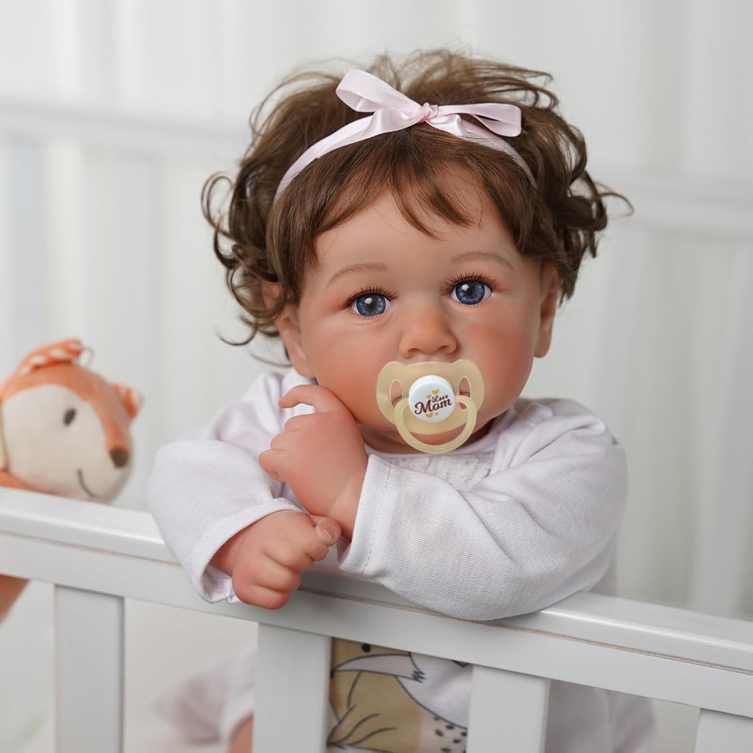 JIZHI Reborn Baby Dolls Platinum Silicone Full Body Niña De 16 Pulgadas Cuerpo Suave Realista Munecas De Bebe Recien Nacidas Que Se Ven Reales
