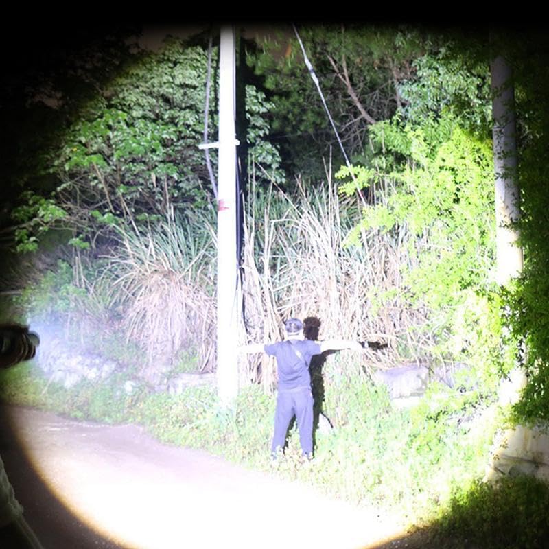 Miniatura 2 de Linterna fuerte 2 en 1 (banco de energía), pantalla digital de energía, recargable, X4impermeable, luz de flash de brillo ajustable para exteriores,