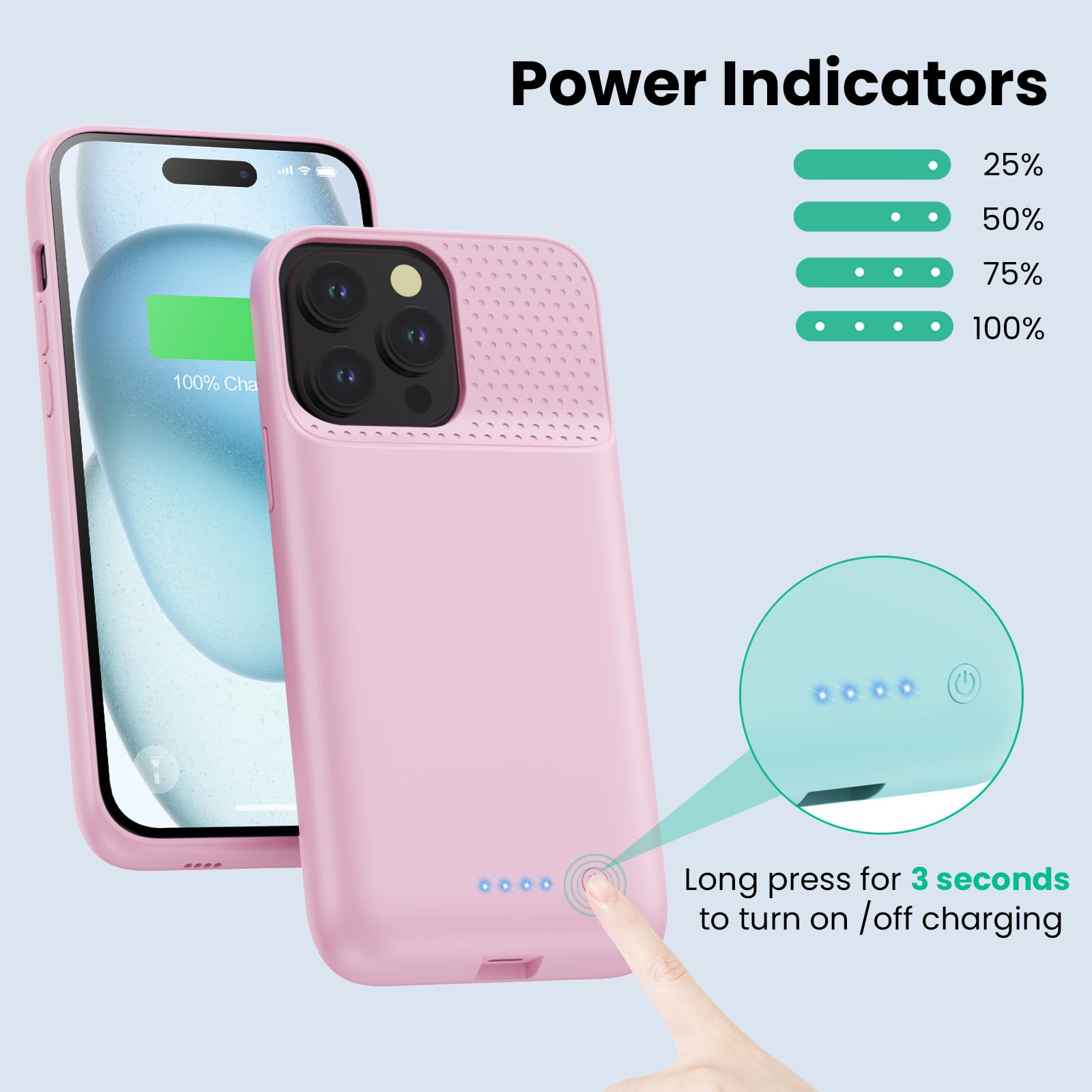 NEWDERY Akkuhülle kompatibel für iPhone 15 Pro Max & 15 Plus, 5000mAh Slim Tragbare Handyhülle Akku, wiederaufladbare Powerbank Akku Hülle kompatibel für iPhone 15 Pro Max & 15 Plus NEWDERY Akkuhülle kompatibel für iPhone 15 Pro Max & 15 Plus, 5000mAh Slim Tragbare Handyhülle Akku, wiederaufladbare Powerbank Akku Hülle kompatibel für iPhone 15 Pro Max & 15 Plus
