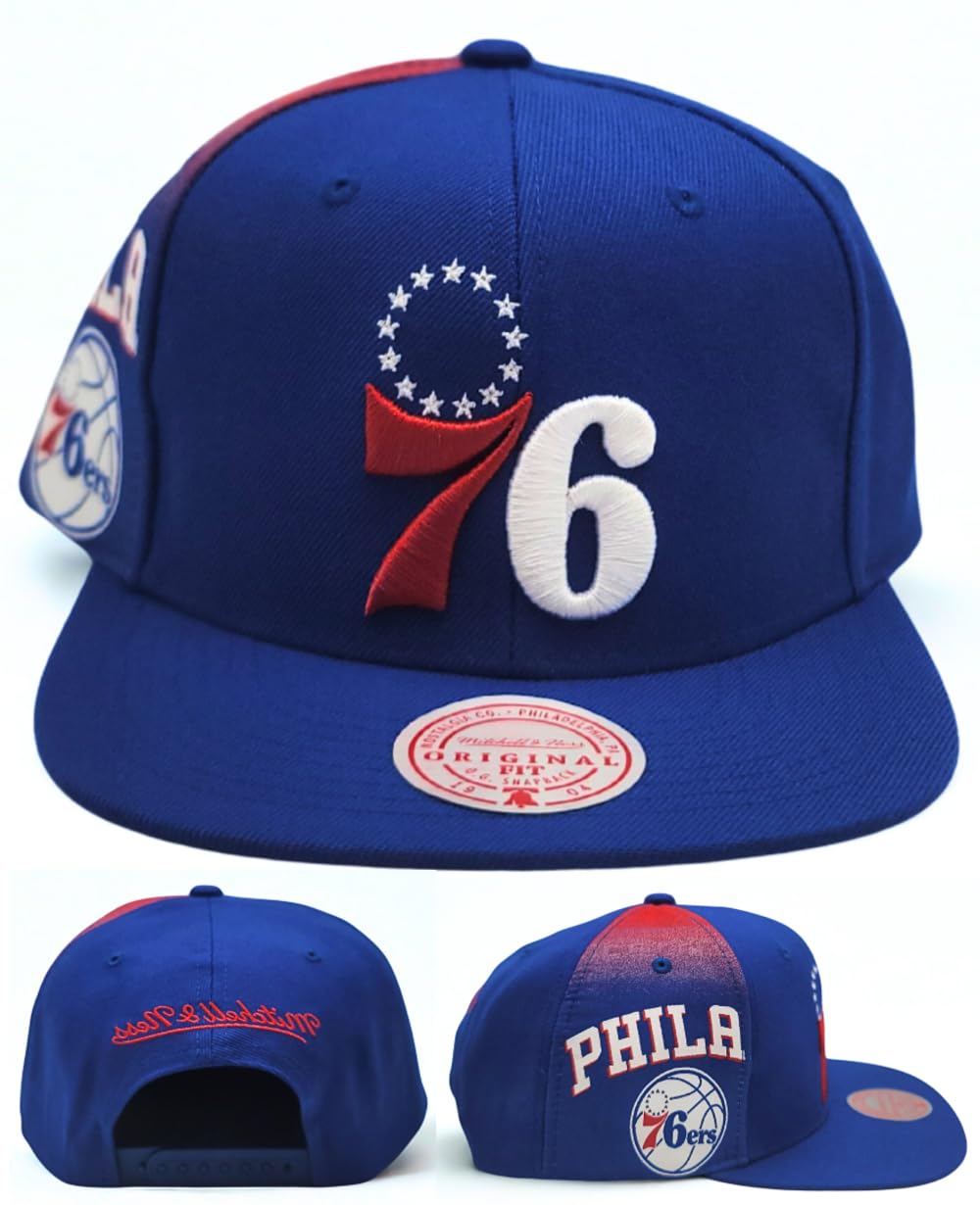 Mitchell & Ness NBA Tapestry Philadelphia 76ers Snapback Cap Royal